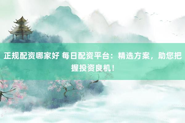 正规配资哪家好 每日配资平台：精选方案，助您把握投资良机！