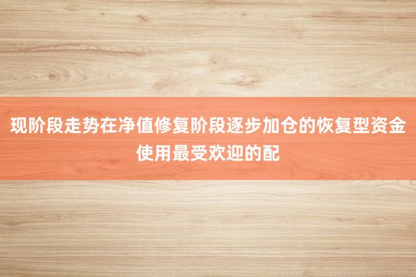 现阶段走势在净值修复阶段逐步加仓的恢复型资金使用最受欢迎的配